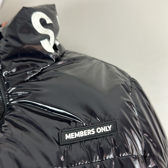 Members Only Space Jam Looney Tunes Black Puffer Jacket Size Large - Picture 3 of 16